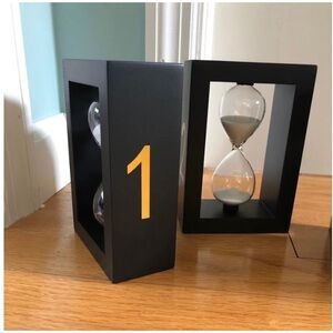 Black and Gold Hourglass TABLE NUMBERS